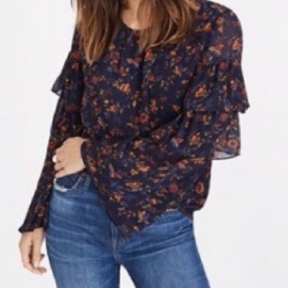 Madewell Flower Print Blouse
